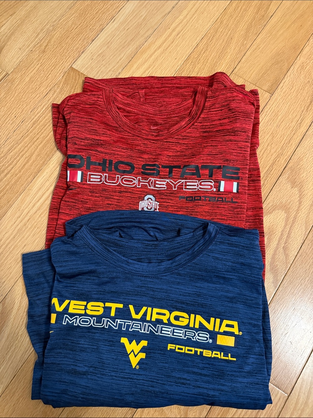 Nike Red Ohio State Buckeyes & Navy West Virginia Mountaineers Short Sleeve Tees